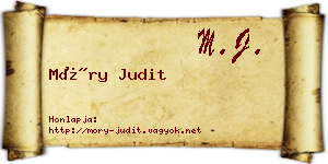 Móry Judit névjegykártya